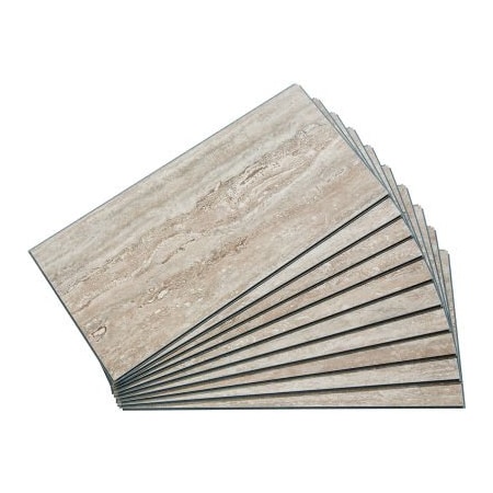 Acoustic Ceiling Products Palisade 23.2"L x 11.1"W Vinyl Wall Tile, Grecian Earth, 10 Pack 53501